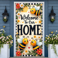 thumbnail image 5 of Red Cardinal Welcome Banner Pink Blossom Floral Backdrop Spring Themed Natural Bird Display for Home Decoration Garden Party Spring Event, 5 of 9