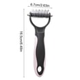 thumbnail image 4 of FEOLGEHLY Double Sided Pet Dematting Brush for Dogs and Cats, Gentle on Coat Deshedding Comb, Removes Loose Hair and Tangles, Lightweight Plastic Grooming Tool for Daily Use, Dual-Sided Brush Pink, 4 of 7