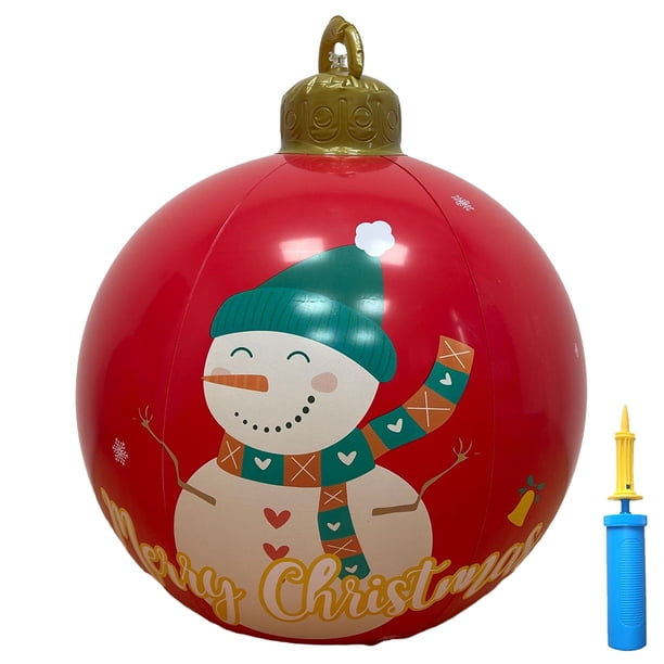 Bola inflable gigante de 60cm Wdftyju con bomba decoración navideña