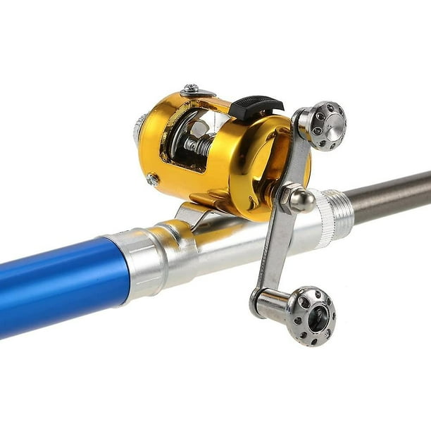 Saich Pen Fishing Rod Reel Combo Set Telescopic Pocket Fishing Rod Pole + Reel Aluminum Alloy Fishing Line Soft Lures
