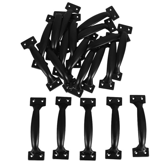 TABLZONE 20Pcs Vintage Style Black Door Handles Durable Metal Pulls for Cabinets and Furniture