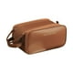 thumbnail image 3 of Bolsa de aseo para hombre y mujer, bolso de ducha, impermeable, portátil, multifuncional, de piel sintética, con divisores, organizador de bolsa de marrón, 3 of 9