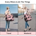 thumbnail image 5 of Rottweiler Dogs with Pioneer Flower Travel Tote Bags for Women Carry On,Large Weekender Bags for Women Travel,Multi Functional Duffle Bag for Work,Shopping,Sports, 5 of 5