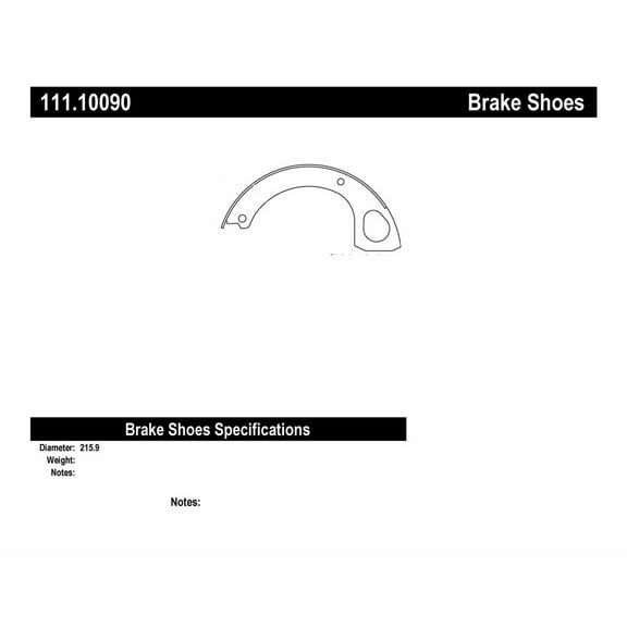 Centric (111.10090) Brake Shoe