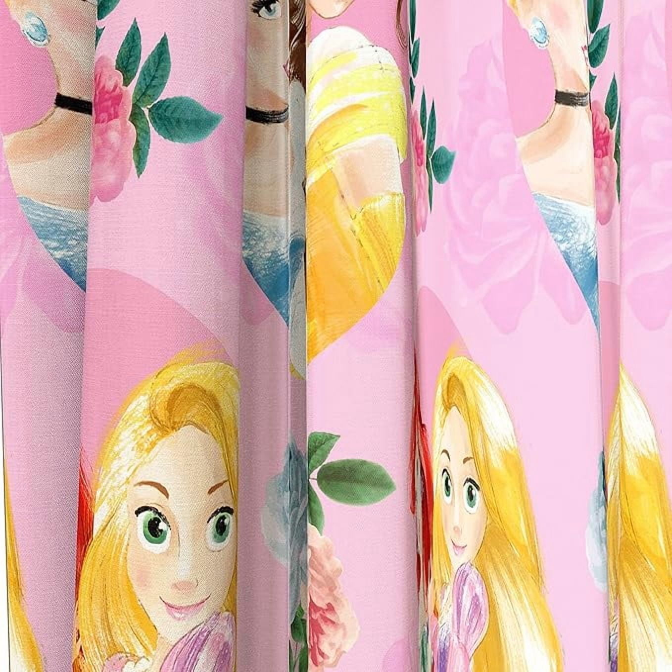 Disney Princess Sassy Princesses 2 Panels Drapes Set - 84 Inch Long - Kids Room Curtains