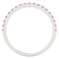 thumbnail image 5 of 0.57 ct Brilliant Round Cut Simulated Pink Diamond 14k White Gold Stackable Band SZ 6, 5 of 6