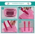 thumbnail image 3 of Kid Bike Basket Pink Cute Bicycle Portable Child Front Front Handlebar Basket For Kid Girls, 3 of 9