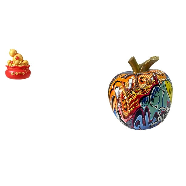 Figura De Cornucopia Con Forma De Cuenca Del Tesoro Para Festivales, Adorno Artístico Con Grafiti Nórdico, Escultura De Fruta, Obra De Arte Coleccionable Para Dormitorio, Mesa, Hogar, Regalo