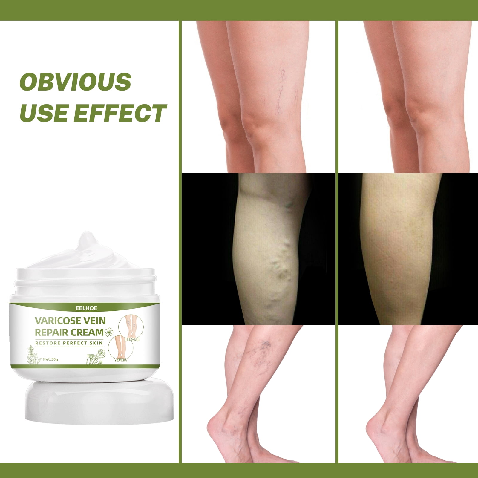Alvantor Relief Cream for Leg, Leg Massage Cream for Smooth and Shiny, 1.76oz