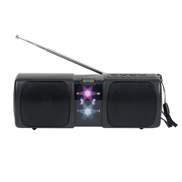 Altavoz Bluetooth portátil, con carga solar, función de radio FM, luz LED, altavoz inalámbrico ligero de alta potencia