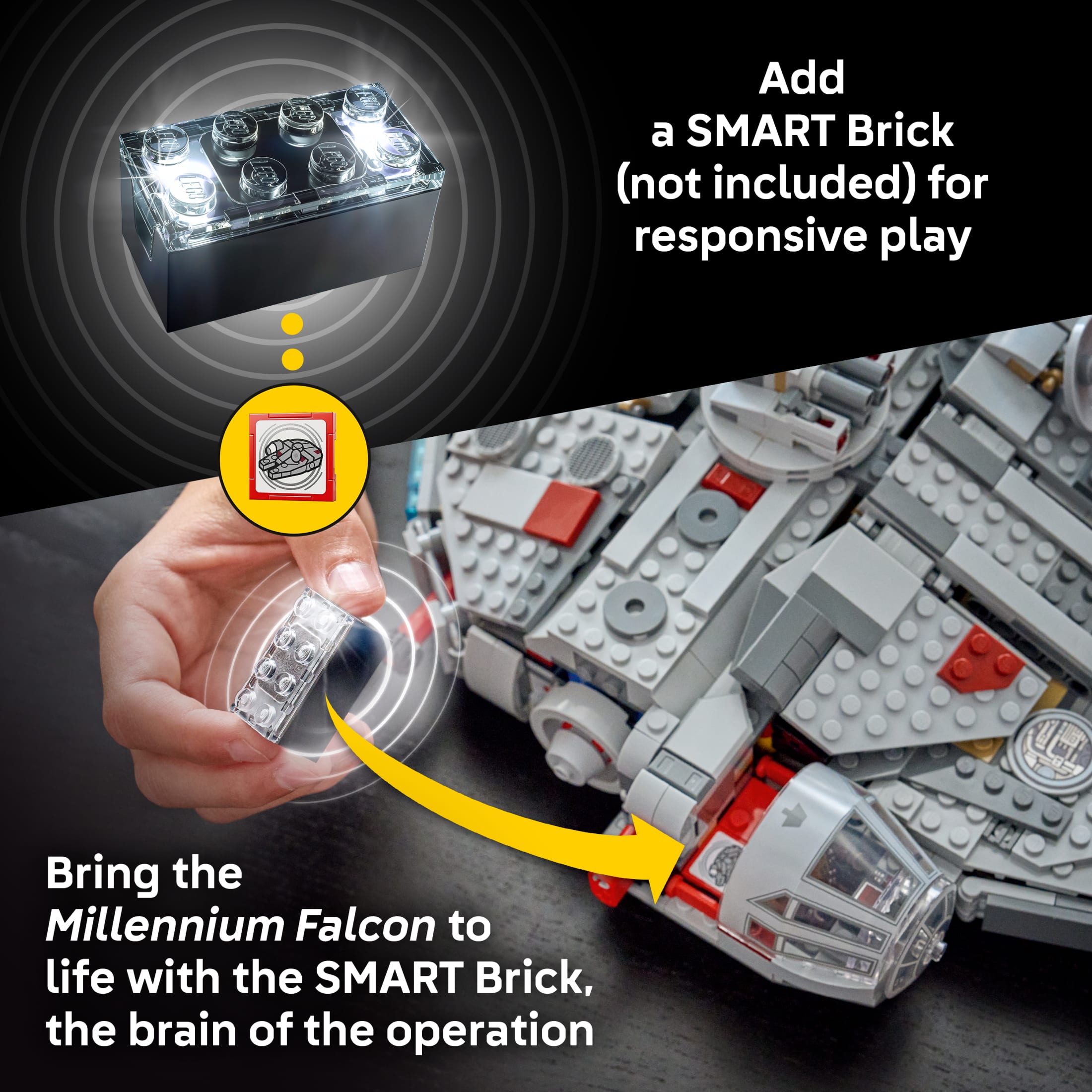 LEGO Star Wars SMART Play: Halcón Milenario Juguete de Construcción para Niños - Set Compatible con 4 Etiquetas SMART y 4 Minifiguras LEGO - Regalo para Niños, Niñas y Fans Mayores de 9 Años - 75426 6