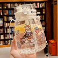 thumbnail image 3 of Vasos de plástico con pajita - Vasos de plástico para bebidas frías, Vasos de plástico | Adultos y niños - Blanco, 3 of 4