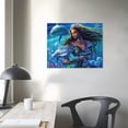thumbnail image 3 of Nawypu  Mermaid Underwater Sea Life Canvas Wall Art, 3 of 4