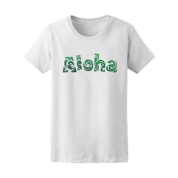 Aloha Tropical Hawaii Quote T-Shirt Women -Image by Shutterstock, Female Large