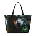 thumbnail image 2 of Balery Realistic Style Colorful Wolf A Beach Travel Bag - Water-Resistant, Large Capacity Lightweight Tote with 7 Pockets for Women and Men - Perfect for Beach, Pool, Gym, and Travel, 2 of 7