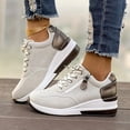 thumbnail image 3 of Women's casual sports shoes, fashionable and versatile shoes, wedge heel thick-soled casual shoes, 3 of 10