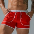 thumbnail image 5 of FcBaudy Men's Low Waist Solid Color High Vent Swimming Trunks Underpants Men Pants, 5 of 5