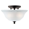 thumbnail image 1 of Westinghouse Lighting 6622300 Wensley Two-Light Interior Semi-Flush Ceiling Fixture, 1 of 1
