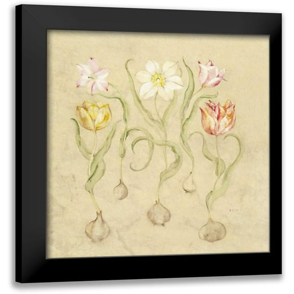 Blum, Cheri 12x12 Black Modern Framed Museum Art Print Titled - Dancing Bulbs I