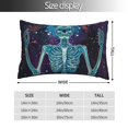 Jgfou Space Skeleton Meditation Print Queen Size Pillowcases, Pillow
