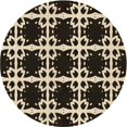 thumbnail image 1 of Ahgly Company Indoor Round Patterned Light French Beige Brown Area Rugs, 5' Round, 1 of 6