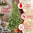 thumbnail image 3 of Resenkos 6ft Pre-Lit Artificial Christmas Tree with 350 Warm White LEDs & Foldable Stand, Green, 3 of 10