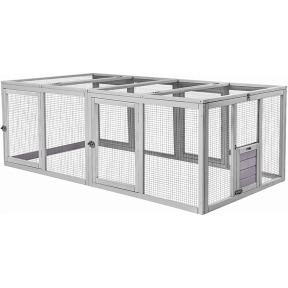 Aivituvin Chicken Coop Extension Run Outdoor 20.73 ft² Large Coop Enclosure Chicken Tunnels for 4-6 Chickens, Ducks and Small Animals