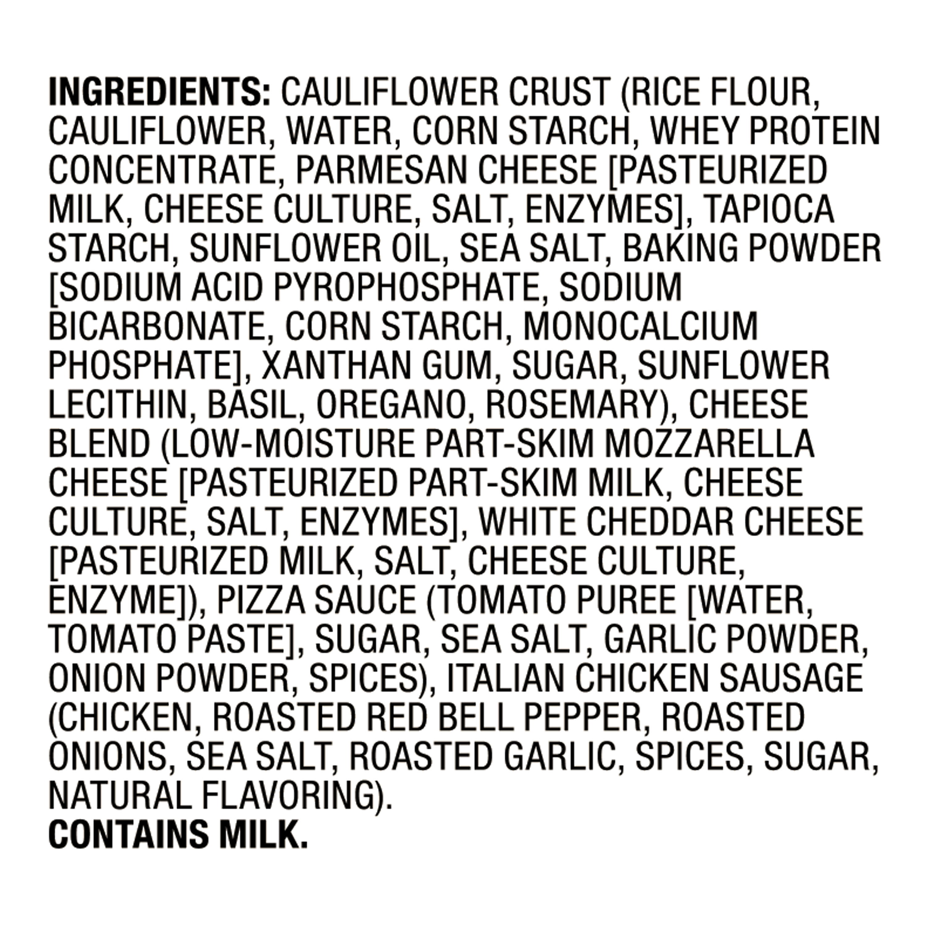 bettergoods Gluten-Free Cauliflower Thin Crust Chicken Sausage Pizza, 13.2 oz (Frozen)