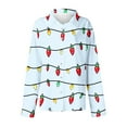 thumbnail image 5 of Makaor Button down Shirt Women Christmas Plus Size Collared Tops Graphic Long Sleeve Pullover Tees Cute Outfits Clothes, 5 of 5