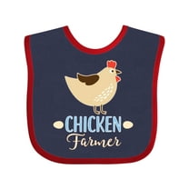 Inktastic Chicken Farmer Boys or Girls Baby Bib