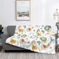 thumbnail image 2 of Uemuo Scandinavian Africa Printed Throw Blanket for Couch, Fluffy Fuzzy Blankets for Bed, Sofa, Cozy Flannel Faux Fur Blanket-80"x60", 2 of 6