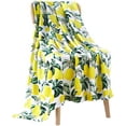 thumbnail image 2 of Serafina Home Lemon Throw Blankets: Soft Plush Accent for Sofa Couch Chair Bed Dorm or Travel, 2 of 6