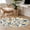 Multicolor, variant on Vintage Blue Yellow Round Area Rug 4 FT, Non Slip Indoor Outdoor Rug, Spring Enchanted Garden Florals Washable Soft Circular Carpet Non-Shedding Floor Mat for Coffee Table Nursery Foyer Balcony