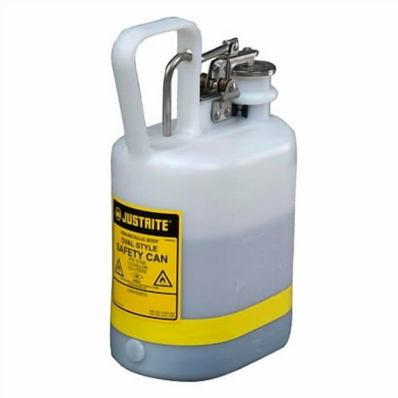 Safety Can, Oval Poly, 1 gal, White