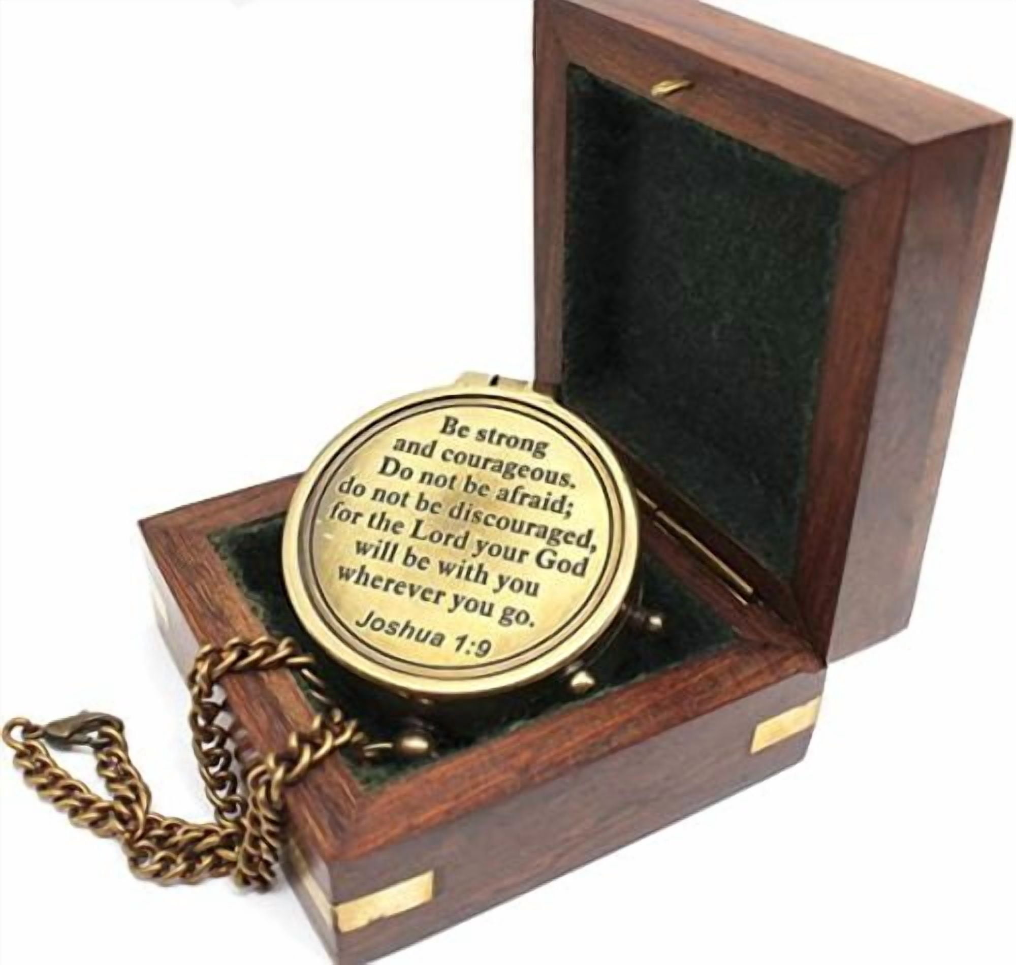 Be Strong Brass Compass for Confirmation Gifts, Baptism Gifts, Best Easter, Christian Gifts for Men, Catholic Gifts, Birthday Gifts, Gifts for Teen Age, Graduation Gifts, Personalized Compass.