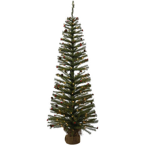 Vickerman 36" Fresh Pistol Berry Pine Artificial Christmas Tree with 50