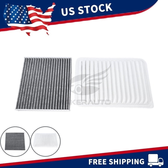 Cabin and Engine Air Filter Set for 2007-2017 Toyota Camry Venza 2.4L 2.5L