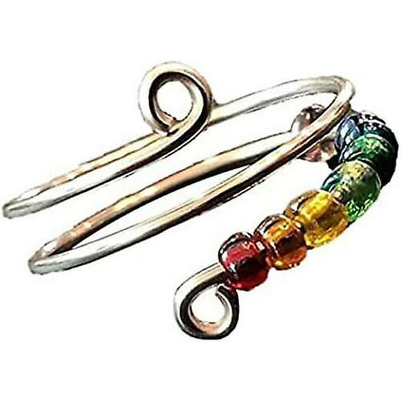 To My Daughter - Drive Away Your Anxiety Rainbow Beads Fidget Ring