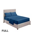 thumbnail image 1 of Juego de ropa de cama para el hogar Sábana de cama Funda de colchón Funda de almohada Juego de ropa de cama de poliéster de color sólido, Azul marino, Completo, 4pcs / set kenally HA6267-15B, 1 of 7