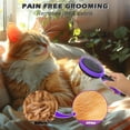 thumbnail image 6 of 2PCS Pet Grooming Tools - Double-Sided Brush for Shedding and Bathing, Suitable for Short/Long Haired Dogs Cats and Horses, Deshedding Dog Brush, Mane & Tail Combs for Horses - Pet Supplies,Purple, 6 of 8