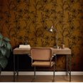 thumbnail image 3 of S4sassy Removable Nature-inspired Waterproof Wall Wrap, Wallcover, Lily Sketch Print Contact Paper for Walls, Cabinets, Dresser, Self Adhesive Vinyl Wallpaper Roll- Brown (25"x60" inch), 3 of 9
