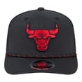 thumbnail image 2 of Men's New Era Black Chicago Bulls Sport Rope Vented Stretch-Snap 9SEVENTY Hat, 2 of 5
