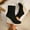 Black, variant on Viluyesy Womens Sock Boots, Breathable Comfortable Mid-Calf Thick Sole Wedge Heels 2025 Fall Winter Boots Beige US6
