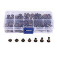 thumbnail image 5 of 90 Sets Chicago Screws Assorted Kit, 6 Sizes of Round Flat Head Leather Rivets Metal Screw Studs for DIY Craft B, 5 of 10