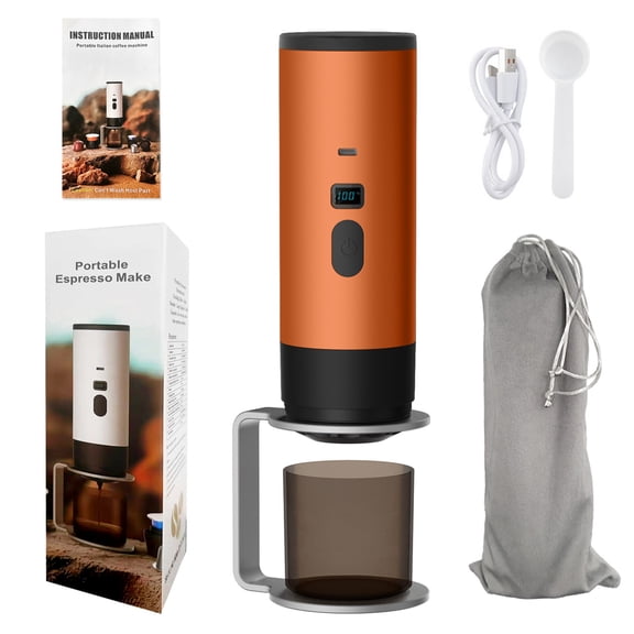 3 in 1 Portable Espresso Coffee Maker, 15Bar High Pressure Wireless Heating Travel Coffee Machine for Coffee Powder and Coffee Capsules