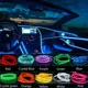thumbnail image 2 of Luces interiores de coche, luces ambientales, 1 m, 3 m, 5 m, luces LED de neón flexibles, cadena de luces para decoración de puertas y salpicaderos interiores de coche, 2 of 5