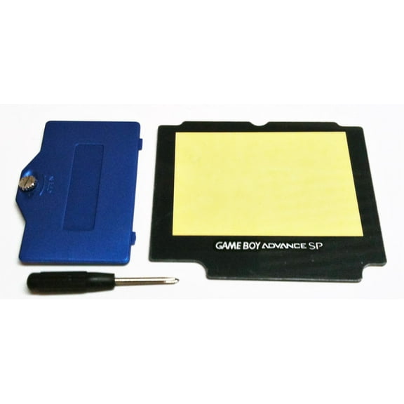 Blue Nintendo Game Boy Advance SP Battery Cover With Screw and Screwdriver   Screen