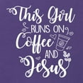 thumbnail image 5 of Wild Bobby This Girl Runs On Coffee And Jesus Inspirational/Christian Women Tri-Blend Racerback Tank Top, Purple Rush, Medium, 5 of 5