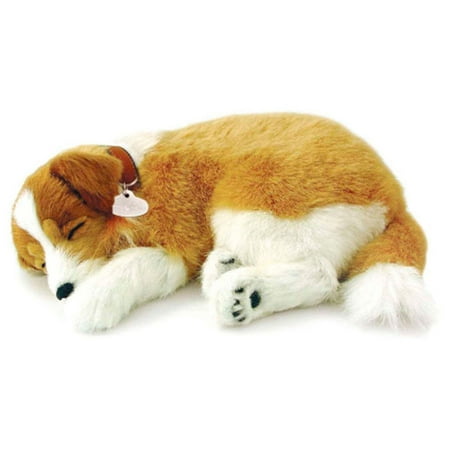 PERFECT PETZZZ COLLIE SOFT PLUSH PUPPY BREATHING HUGGABLE ANIMAL DOG REAL