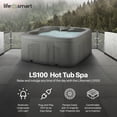 thumbnail image 2 of Lifesmart 4-Person Plug & Play Square Outdoor Hot Tub Spa w/ 13 Jets, Taupe, 2 of 12